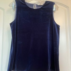 Navy Blue velvet blouse from Vineyard Vines size small.